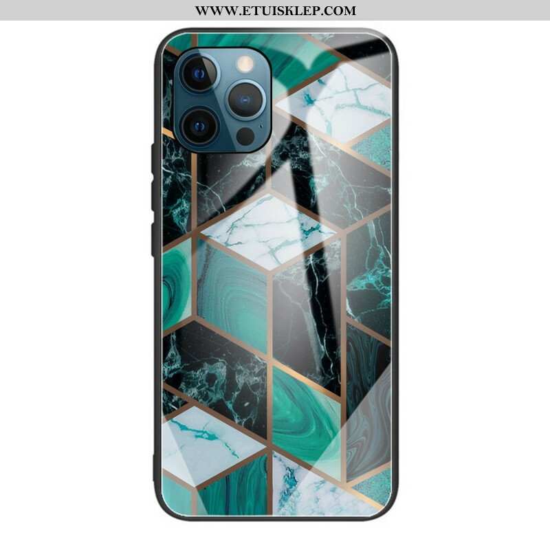 Etui do iPhone 13 Pro Max Geometria Marmurowe Szkło Hartowane